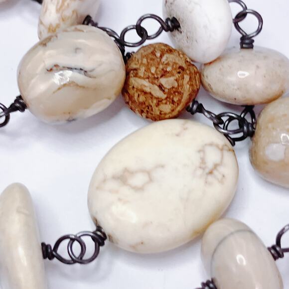 Retired Signed Silpada N1692 Necklace Sterling Silver White Howlite African Opal - Picture 11 of 14